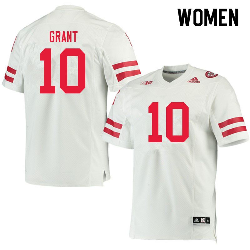 Women #10 Anthony Grant Nebraska Cornhuskers College Football Jerseys Sale-White